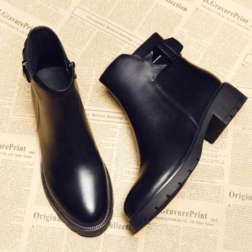 Vianoch New Arrival Fashion Women Ankle Snow Boots Winter Warm Shoes Casual Shoe Black Heel Woman wo1808145