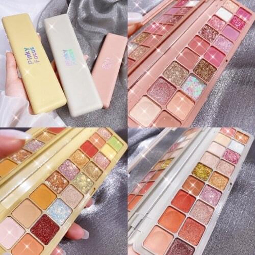 Colorful Eyeshadow Palette 18 Color Makeup Palette Shimmer Matte Glitter Eyeshadow Pallete Pigmented Metallic Diamond Eye Shadow
