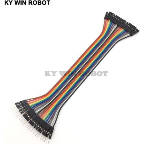 Dupont line 20pcs 20cm 2.54mm 1p-1p Pin Female to Male Color Breadboard Cable Jump Wire Jumper For Arduino