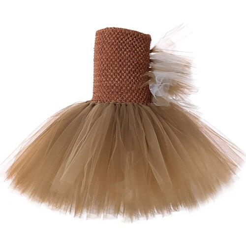 Brown Horse Tutu Dress for Baby Girls Halloween Costumes Toddler Kids Christmas New Year Dresses Girl Animal Tutus for Birthday
