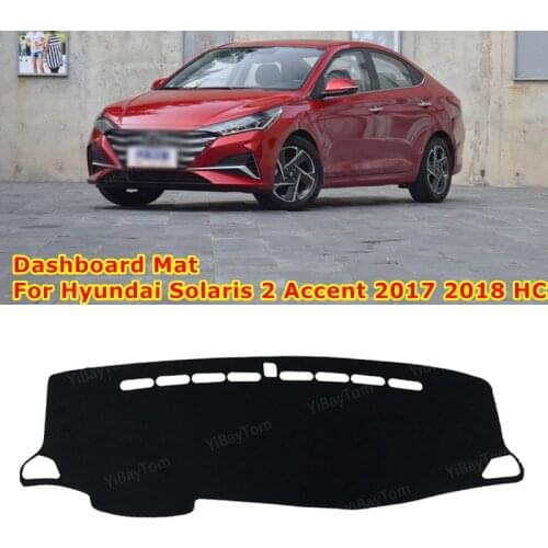 For Hyundai Solaris 2 Accent 2017 2018 HC Anti-Slip Mat Sunshade Dashmat Protect Carpet Dashboard Cover Pad Accessories