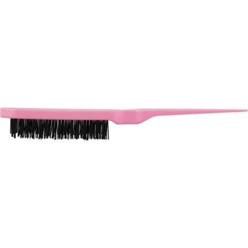 Pro Salon Hairdressing Teasing Back Hair Combing Brush Slim Line Styling Comb Pink