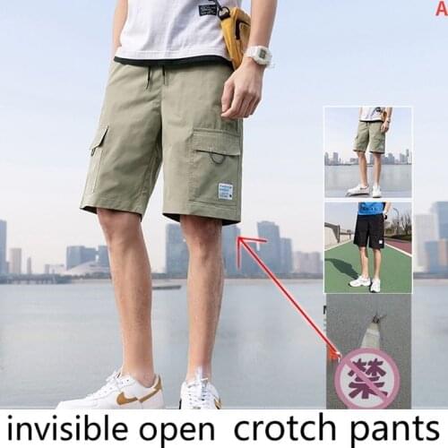 Sex, No Need To Take Off, Play Wild Invisible Zipper, Passion, Convenience, Mens Dating Mens Outdoor Crotch Pants. Gay Boxer