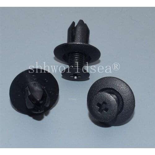 Shhworldsea 8MM Push-Type Retainer Car Plastic Fastener Clip For Mazda For Ford Rocker Panel Trim Panel Retainer For Hyundai