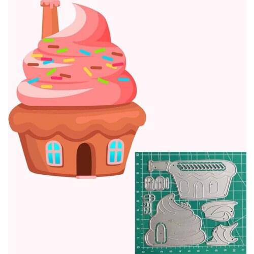Cake Pink House Frame New Metal Cutting Dies For Decoration Card DIY Scrapbooking Stencil Paper Craft Album