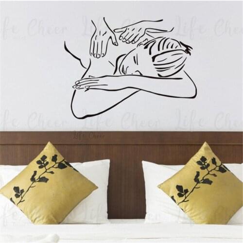 Body Massage Wall Art Decal Spa Beauty Salon Decoration Body Relax Store Vinyl Wall Sticker Spa Vinyl Wall Murals Poster AC295