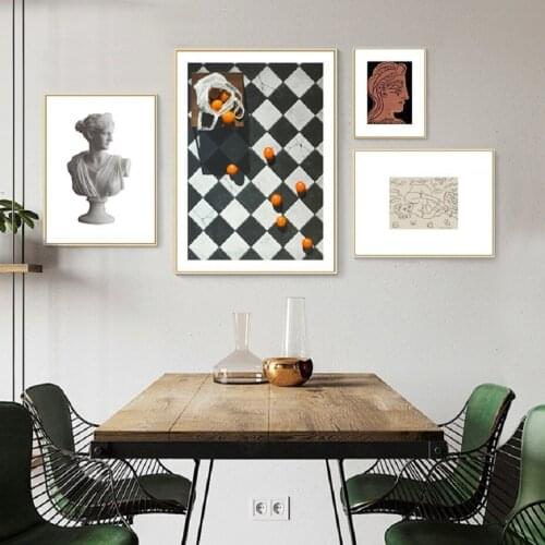 Vintage Abstract Renaissance Statue Renaissance Europe Self-adhesive Wall Stickers Wall Art Prints Poster Home Decoration