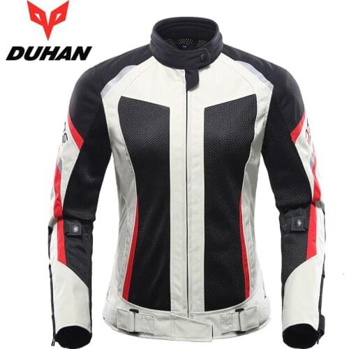 Women DUHAN Summer Mesh Breathable Motorcycle jacket D-186 Oxford Cloth 600D Reflective motorbike Cloth with CE Protective gear