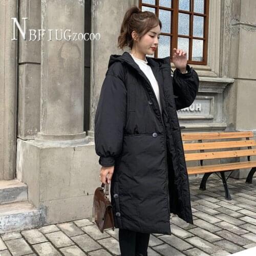 2020 Women Parkas Long Style Korean Winter Jacket Hooded Female Overcoat