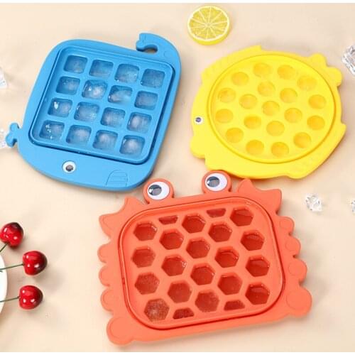 1PC Silicone Ice Cube Maker Form For Ice Candy Cake Pudding Chocolate Molds Easy-Release DIY Square Shape Ice Cube Trays Molds