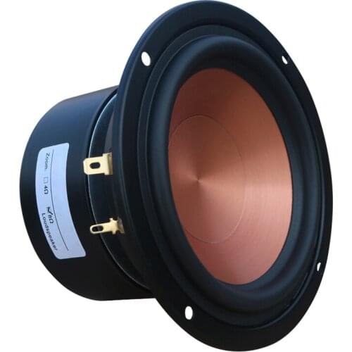 1Pcs 4Inch 4ohm 8Ohm 40W Oxygen Ceramic Speaker Midrange Woofer Bass 25Core HIFI Loudspeaker For 2 way 3 way Home Bookshelf