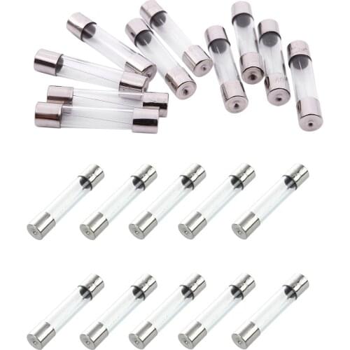 20 Pcs Fast Blow Type Glass Tube Fuses 6X30Mm 250V, 10 Pcs 3Amp & 10 Pcs 5Amp