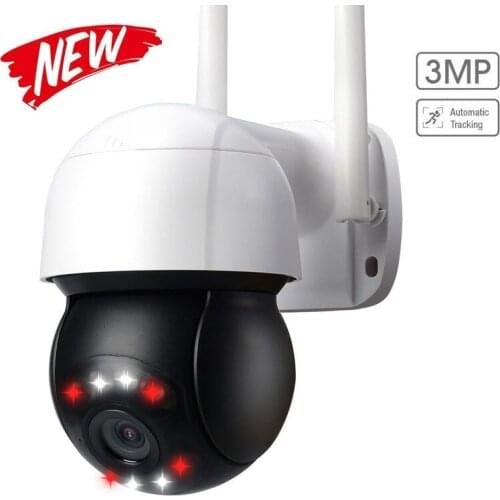 3MP HD Wifi Action Camera Tuya Smart Life PTZ Dome Outdoor Google Home Alexa Surveillance Security IP CCTV Cam Auto-Tracking