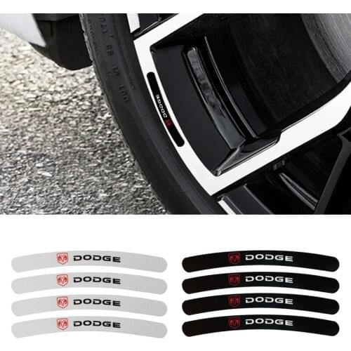 4PCS Car Wheels Rims Decoration Sticker Decal For Dodge Caravan Neon Viper Journey Demon RAM 1500 3500 Heavyduty Dart Nitro SRT