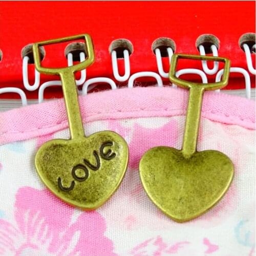 40PCS 36x17.5MM Antique Bronze Plated Zinc Alloy Shovel Charms Pendant Diy Jewelry Findings Accessories