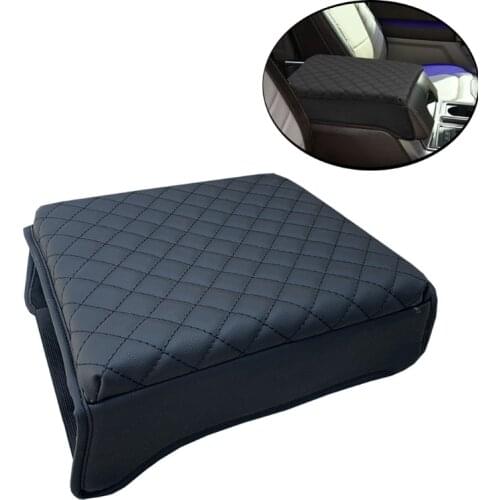 Auto Center Console Armrest Cushion Leather Cover for Ford F150 2015-2020