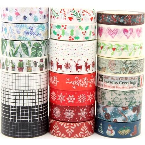 B289-B314 1Pcs Kawaii Cartoon Decoration Tape Paper Washi Masking Tape Creative Scrapbooking Stationary School Supplies