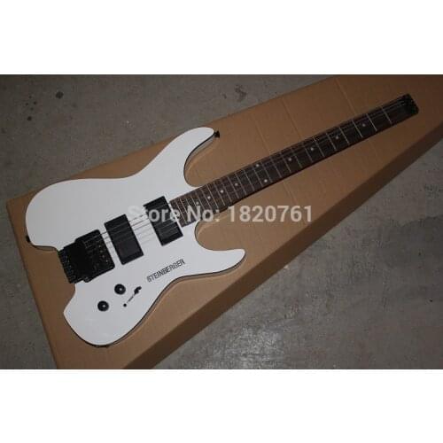 Free shipping,wholesale STEINBERGER headless electric guitar white color with active pickups 1461