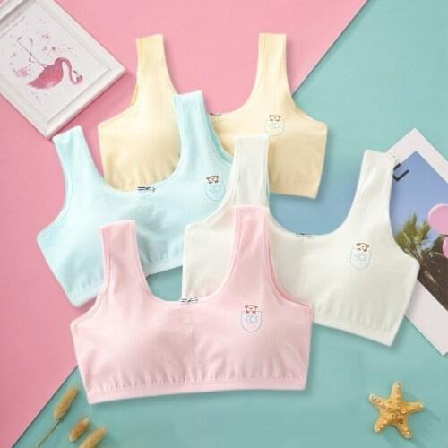 Girls Bra for 12-16Years Childrens Teenager Breathable Underwear Girls Training Bra Lingerie Teens Crop Top Puberty Sport Bras