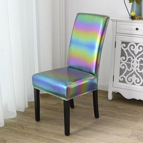 Chair Slipcover Stretch Tear Resistant Polyester Gradient Dreamy Color Chair Seat Cushion Cover for Home