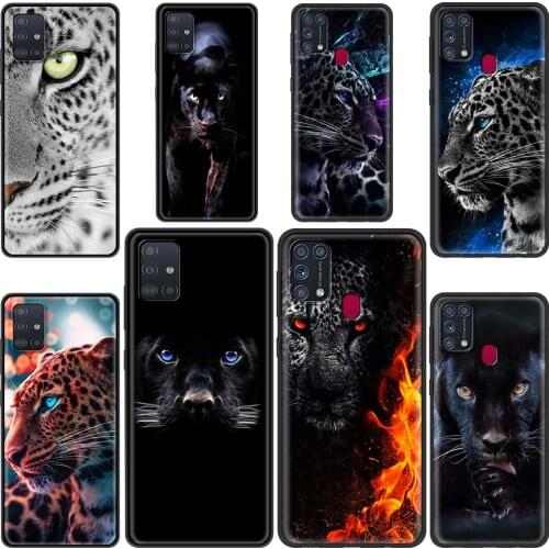 Cover For Samsung Galaxy M31s M31 Prime M51 M21 M11 M01 F41 A9 A7 2018 Fundas Black TPU Cases Shell Panther Cheetah