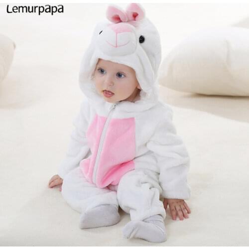 Kawaii Baby Girl Boy Clothes Newborn Onesie Romper Cartoon Rabbit Baby Onesies Rompers Infant Sleep Wear CarnivalCostume