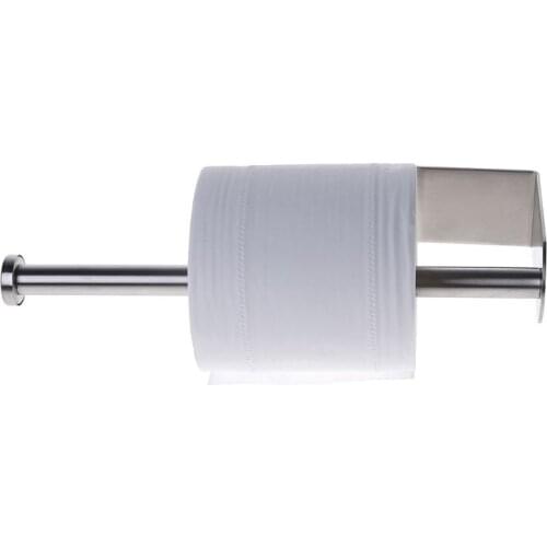 European Style Adhesive Vertical Paper Towel Holder Stainless Steel Wall Mount Bathroom Kitchen Toilet Tissue Roll Storage Rack