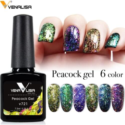 New Nail Art DIY Design Venalisa Supper Shining Starry Platinum Effect Peacock Nail Paint Enamel Gel Polish Varnish Lacquer