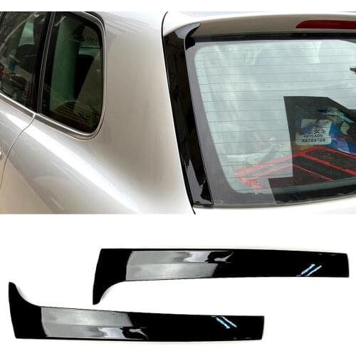 Gloss Black Rear Window Spoiler Splitter Side Canard For Volkswagen VW Touareg 2011 2012 2013 2014 2015 - 2017 Car Styling