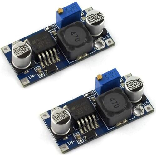 2 PCS Power Supply Module Voltage Regulator LM2596 LM2596s DC-DC Step Down 3A Adjustable Step Down Module LM2596S-ADJ 24V 12V 5V