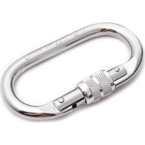 Carabiners Rock Climbing 25KN O Shape Alloy Steel Magnalium Round Lock Screwgates Camping Quickdraws Outdoor Security Carabiner