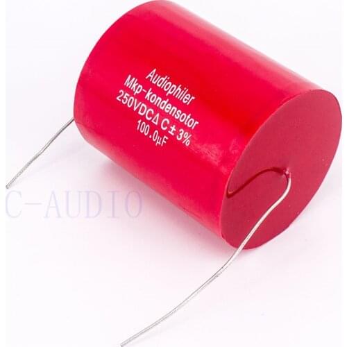 Audiophiler Mkp Capacitor 100uf 250V DC 3% HIFI Fever Electrodeless Capacitor Audio Capacitor Coupling Frequency Dividing 100uf
