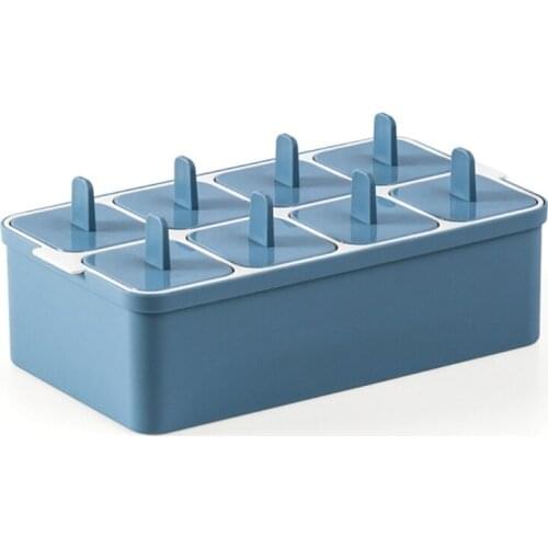 Square 8-grid Ice Cube Tray Kitchen Mini Ice Container for Freezer Separate Design Ice Moulds Popsicle Ice Lolly Sticks Water