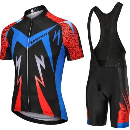 Mieyco Summer Cycling Clothing Set Sportswear Suit Bicycle Bike Outdoor Short Sleeve Jersey + Bib Pants Breathable Quick-Dry Men