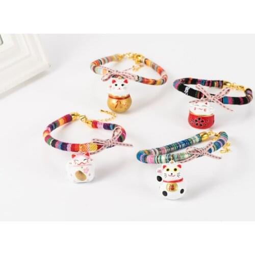 Cartoon Dog Cat Collars With Bell Adjustable Collar Cat Pet Supplies Accessories Collar Small Dog Chihuahua katten halsband