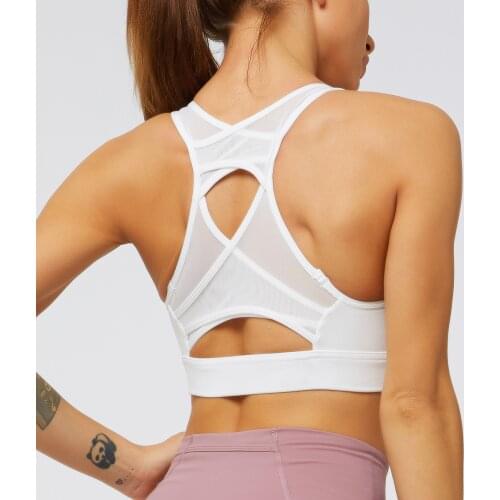Sexy Back Breathable Sports Bras Running Fitness Bra Sleeveless Yoga Crop Top Beautiful Back Shockproof Gym Push Up Bra Cloth