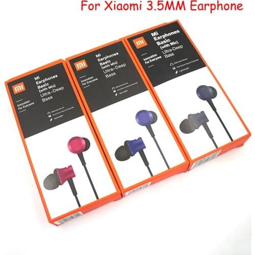 Xiaomi Piston 3 Earphone Mi Fresh Sport 3.5MM In-Ear Headset With Mic Wired For MIUI Note 10 CC9 X2 F2 Pro Redmi 8A 9C Note 8 8T