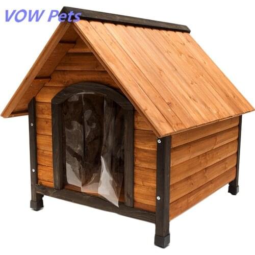 VOW Pets 2021 New Outdoor Wood Dog House Cat Litter Cat House Waterproof Sunscreen Anticorrosive Small Solid Wood Pet Supplies