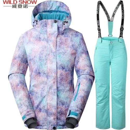 New Womens Suit Professional Single And Double Board Winter Windproof And Waterproof Snowboarding Set