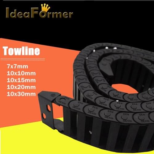 Wiring Ducts Router Plastic Towline Drag Chain CNC 10*10mm/15mm/20mm/30mm 1Meter Wire Transmission Chain for 3D Printer Parts
