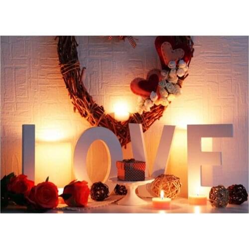 QRJ-19 Valentines Day Photography Backdrops Love Heart Decor Adult Photo Booth Background for Photo Studio Props