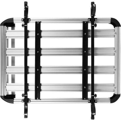 Universal Car Roof Rack Silver Black Aluminum Alloy Luggage Basket Cargo For SUV - Double Deck Carrier with Bars 160*100 CM