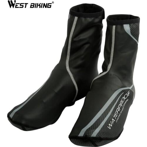 WEST BIKING Waterproof Cycling Shoe Cover Reflective Ciclismo Thermal MTB Road Bicycle Bike Overshoes Riding Cycling Shoes Cover