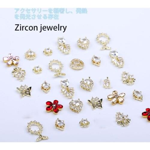 1pc Luxury Zircon 3D Nail Art Decoration AAA Cubic Zirconia Shiny Diamond Crystal Alloy DIY Nail Art Decoration Accessories Tool