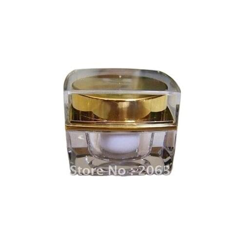 10g ACRYLIC SHINY GOLD,SHINY SILVER cream bottle,cosmetic container,,cream jar,Cosmetic Jar,Cosmetic Packaging