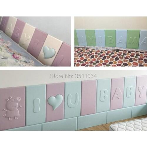 10pcs 50x25cm 3D leather Wall Sticker Wall Panels Leather 3D Decorative DIY Foam Wall Panel Wallpaper for Children Room