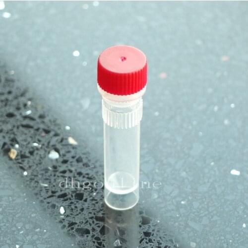 100 pcs 1.5ml Test Tubes Vial Screw seal Cap Pack container Storage powder craft sample Plastic