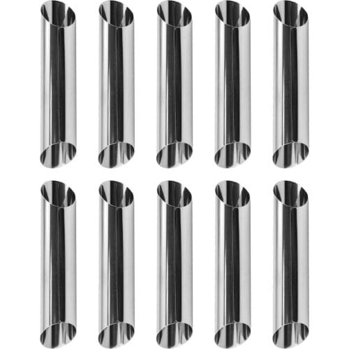 20pcs Stainless Steel Danish Croissants Molds Non-Stick Cream Horn Cannoli Tubes Shell Cream Roll Pastry Baking Tools