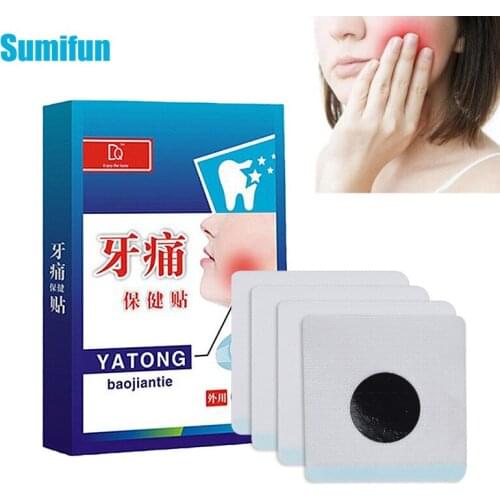 4Pcs/Box Toothache Pain Relief Tooth Care Prevent Teeth Worms Decay Ache Oral Health Care Treatment Periodontitis Medical Patch