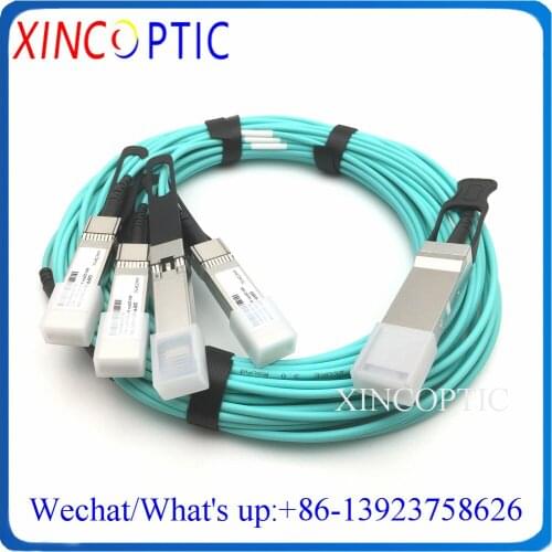 40G QSFP+ to 4x10G SFP+ 15M 20M 25M Active Optic Cable QSFP-4X10G-AOC Compatible for Cisco Intel Arista QSFP+ to 4*10G AOC Cable